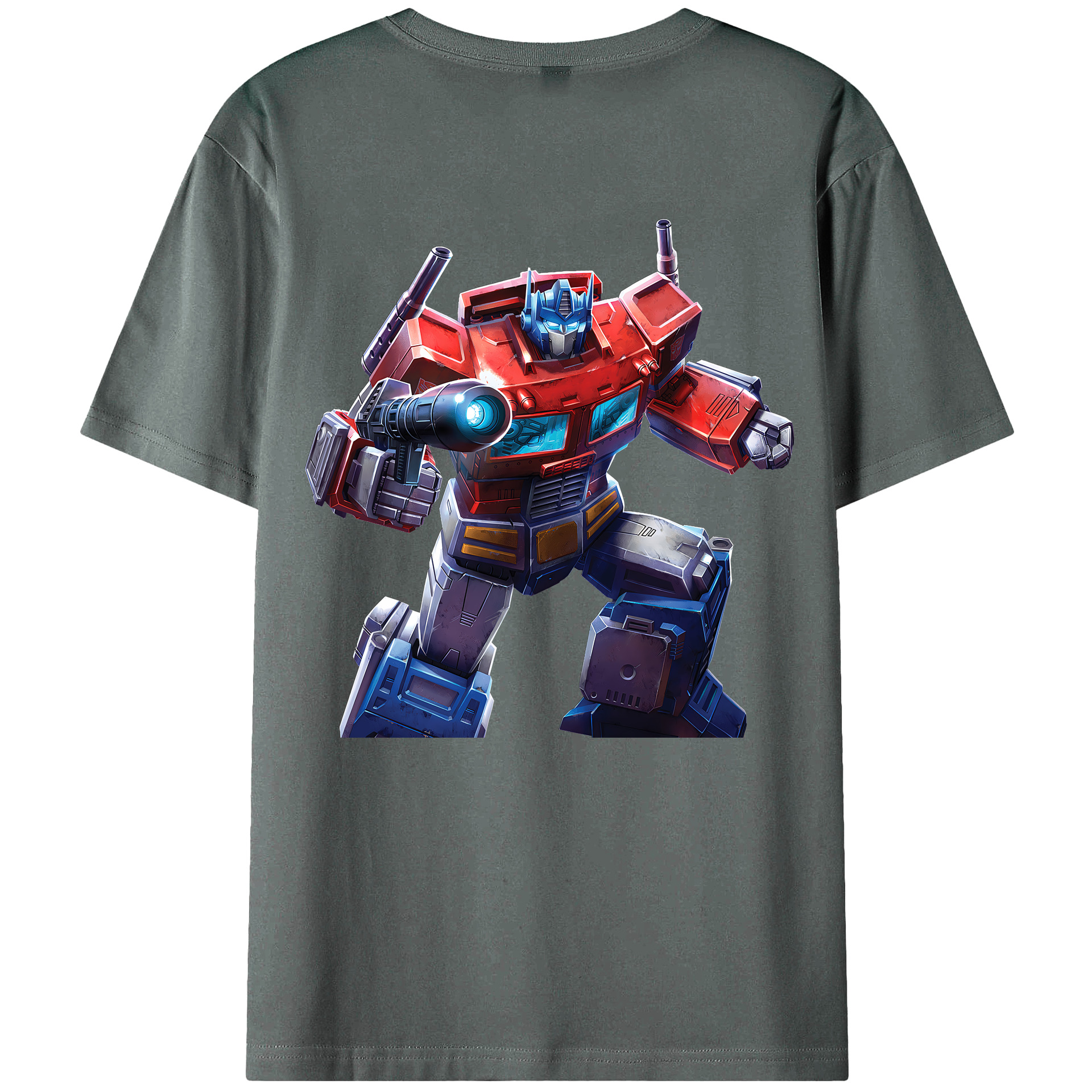 （画像用） Transformers トランスフォーマー 綿100％ メンズ半袖Tシャツ（バックプリント） 通気性